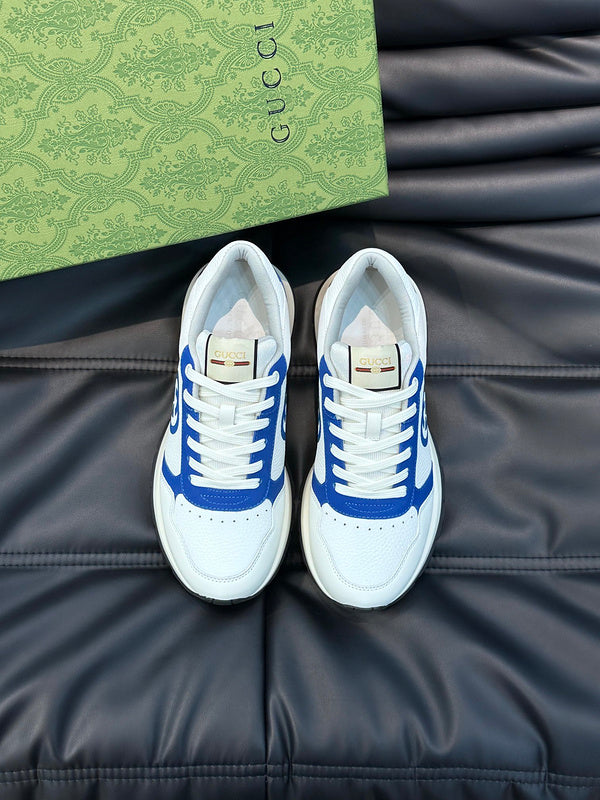 Gucci two-tone luxury sneakers view 8 breathable knit upper