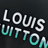 Flat lay presentation of Louis Vuitton luxury clothing with monogram-inspired silhouette