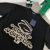 Side profile of Louis Vuitton cotton t-shirt with label-forward styling