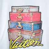 Flat lay presentation of Louis Vuitton cotton t-shirt with relaxed-fit cut