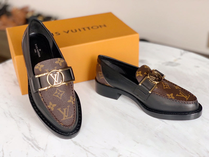 Close-up of Louis Vuitton shoes craftsmanship