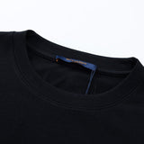 Close-up detail shot of Louis Vuitton cotton t-shirt with relaxed-fit cut