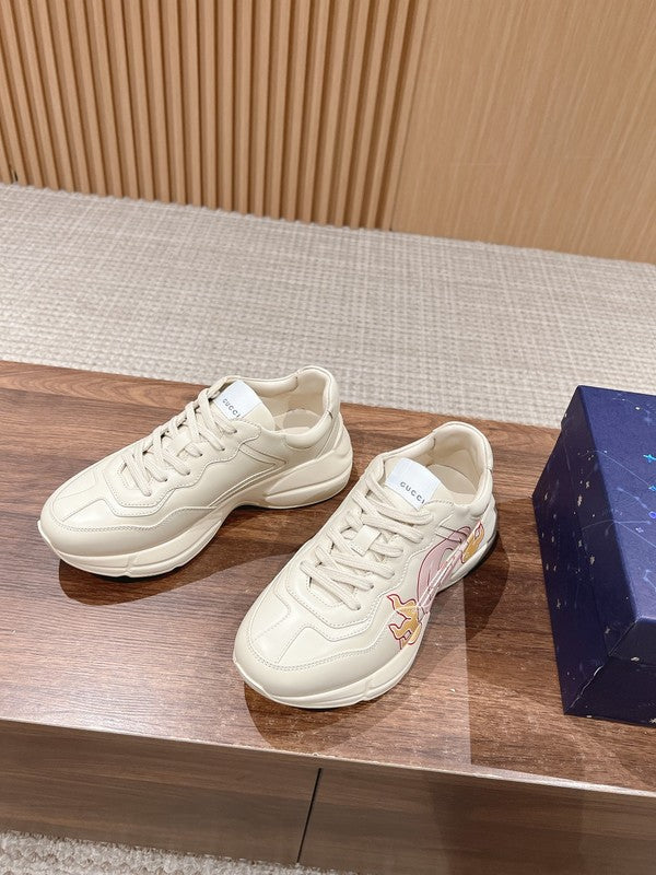 Gucci tonal black luxury sneakers view 5 bold athletic profile