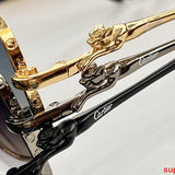 Close-up detail view of Cartier unisex sunglasses