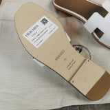 Hermes sandals Style 108 - logo and branding close-up