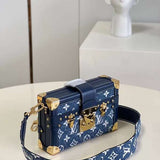Back view of structured premium women's handbag – women's designer-style accessory