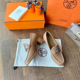 Hermes shoes Style 334 - front view, luxury comfort fit (alternate angle)