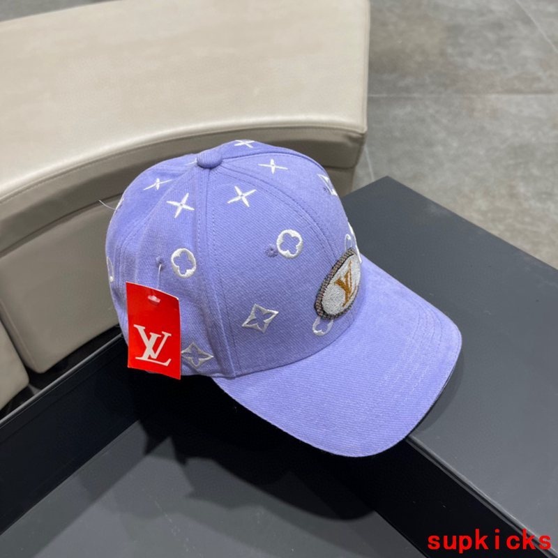 Close-up detail view of Louis Vuitton unisex cap
