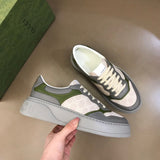 Gucci Luxury sneakers in tonal black padded collar comfort front view