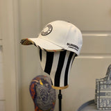 Close-up detail view of Burberry unisex cap