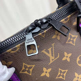 Back view of signature structured women's handbag – women's statement bag