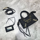 Bold Vegan Leather Handbag - Signature Hardware Accents | Women's Everyday Carry Handbag #690 - front view (image 1) of designer-inspired handbag
