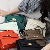 Side view of sculpted structured handbag