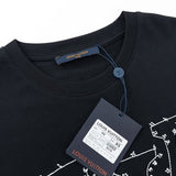 Flat lay presentation of Louis Vuitton cotton t-shirt with logo-detail design