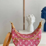 Side profile of classic refined women's handbag – women's luxury accessory