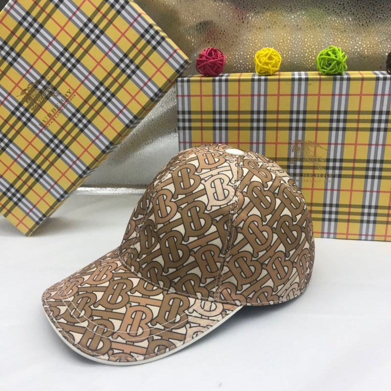Close-up detail view of Burberry unisex cap