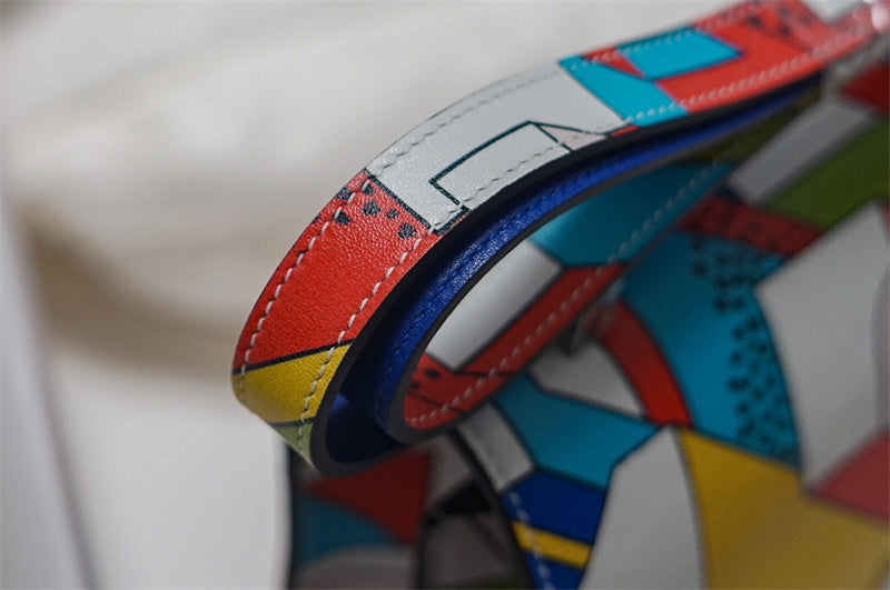 Close-up detail of curated bag design