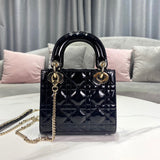Side profile of classic premium women's handbag – women's luxury handbag