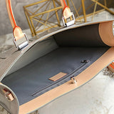 Front view of modern statement women's handbag – women's designer-style accessory