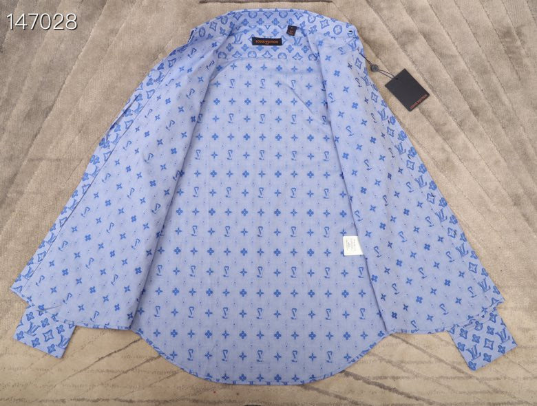 Close-up detail shot of Louis Vuitton luxury clothing with tailored silhouette
