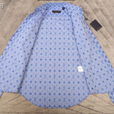 Close-up detail shot of Louis Vuitton luxury clothing with tailored silhouette