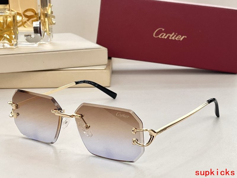Angled view of Cartier unisex sunglasses