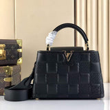 Front view of classic everyday-luxe women's handbag – women's statement bag