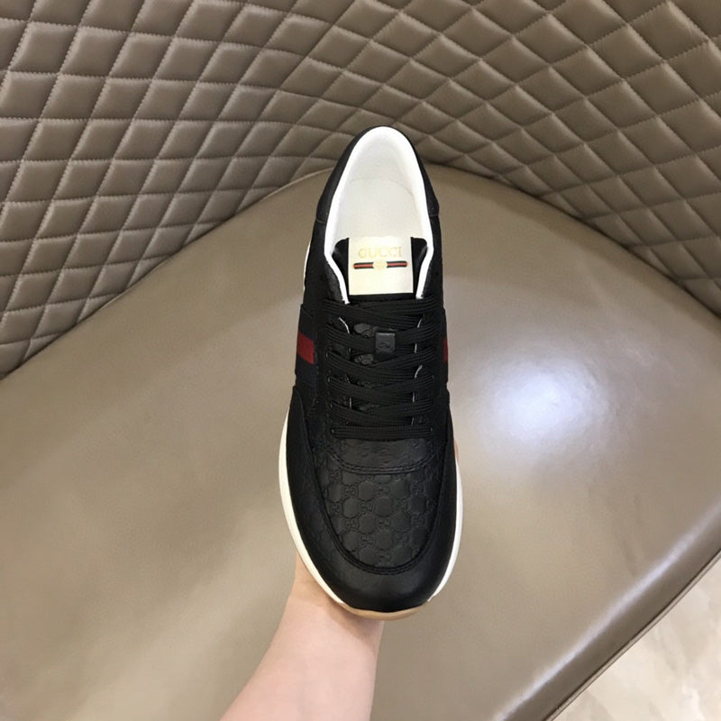 Gucci muted earth tones luxury sneakers view 4 retro runner design