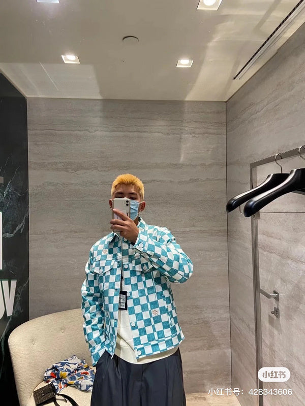 Back view of Louis Vuitton luxury clothing with streetwear-inspired cut