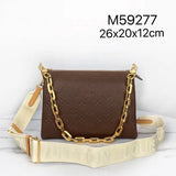 Side profile of elevated premium women's handbag – women's luxury accessory