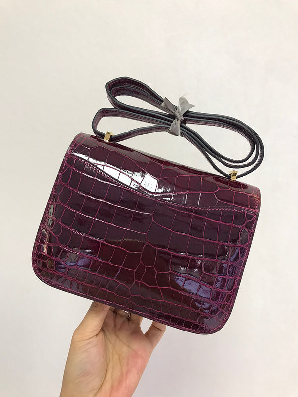 Poised bag shown from front angle