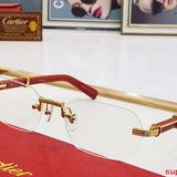 Close-up detail view of Cartier unisex sunglasses