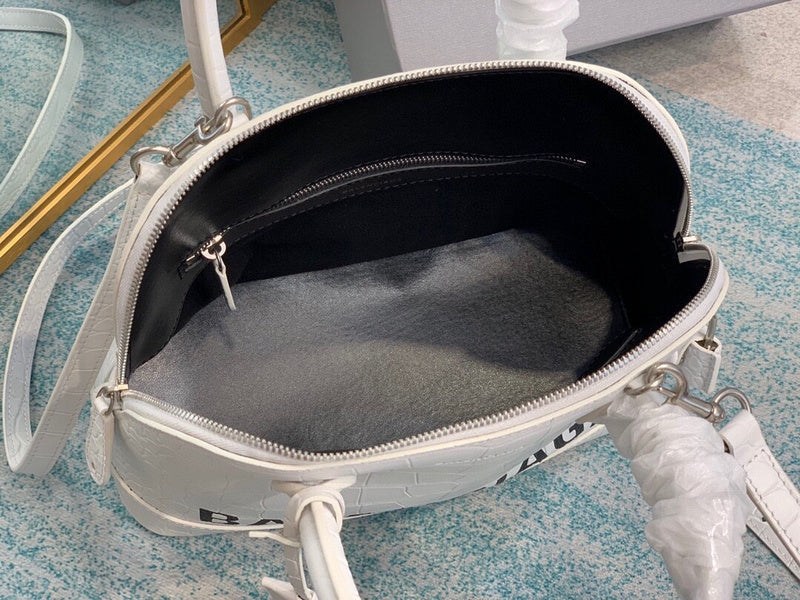 Chic Vegan Leather Handbag - Polished Finish | Women's Fashion Handbag #659 - texture close-up (image 9) of designer-inspired handbag