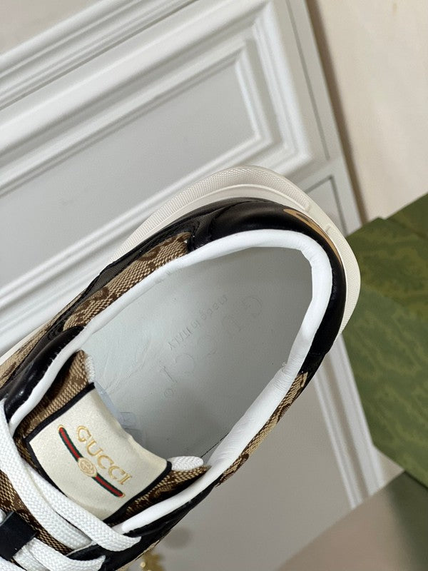 Gucci sneakers detailed view showing premium designer craftsmanship