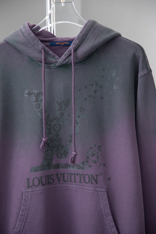 Full styled look of Louis Vuitton luxury clothing with tailored silhouette
