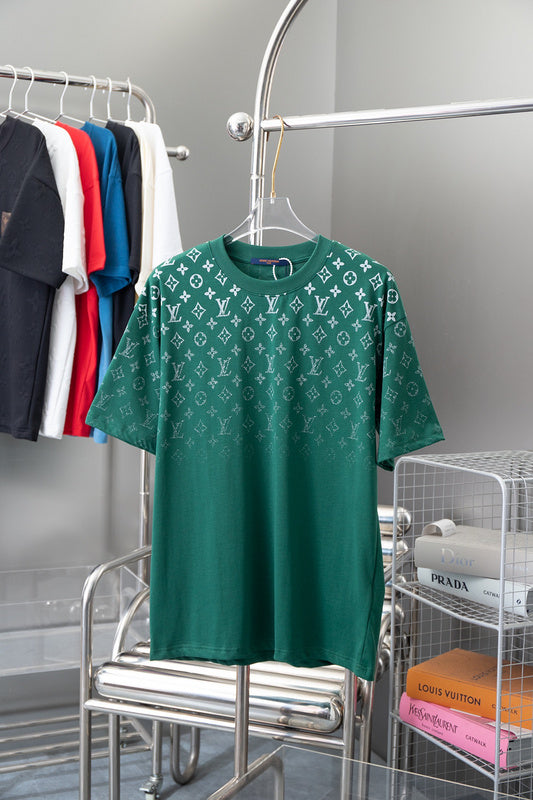 Front view of Louis Vuitton cotton t-shirt with signature branding
