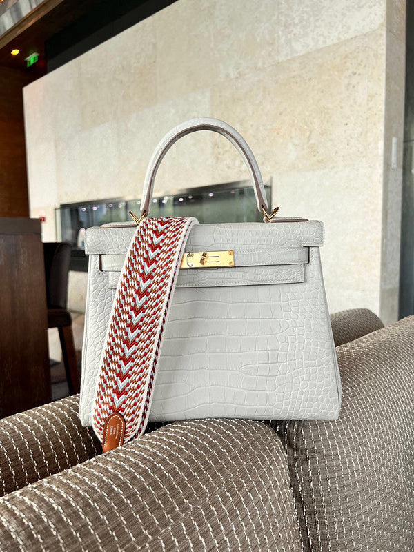 Close-up detail of refined bag design