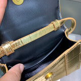 Structured Vegan Leather Handbag - Premium Craftsmanship Detailing | Women's Statement Accessory #505 - texture close-up (image 9) of designer-inspired handbag