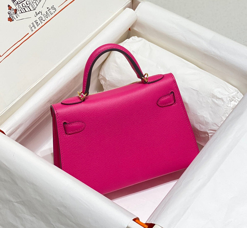 Side view of sophisticated structured handbag