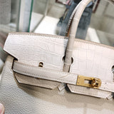 Considered bag shown from front angle