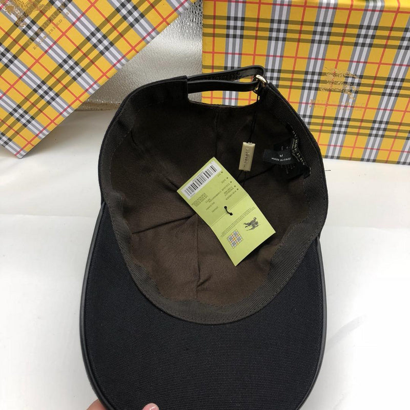 Close-up detail view of Burberry unisex cap