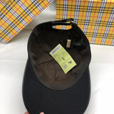 Close-up detail view of Burberry unisex cap