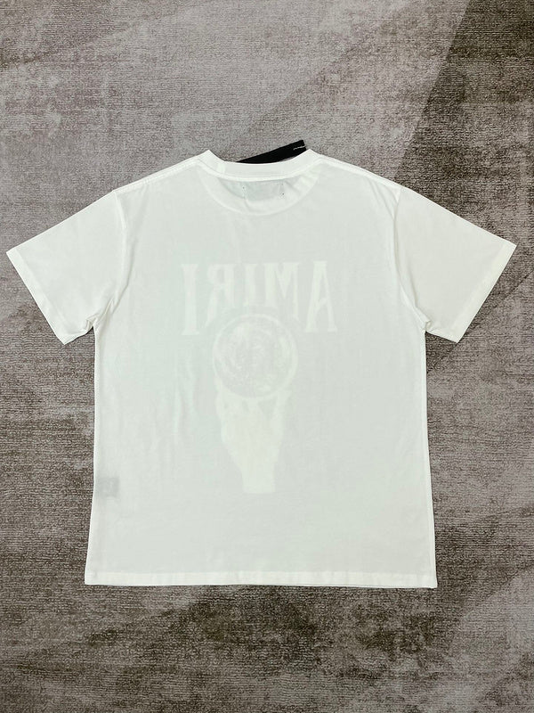 Close-up of Amiri t-shirt craftsmanship