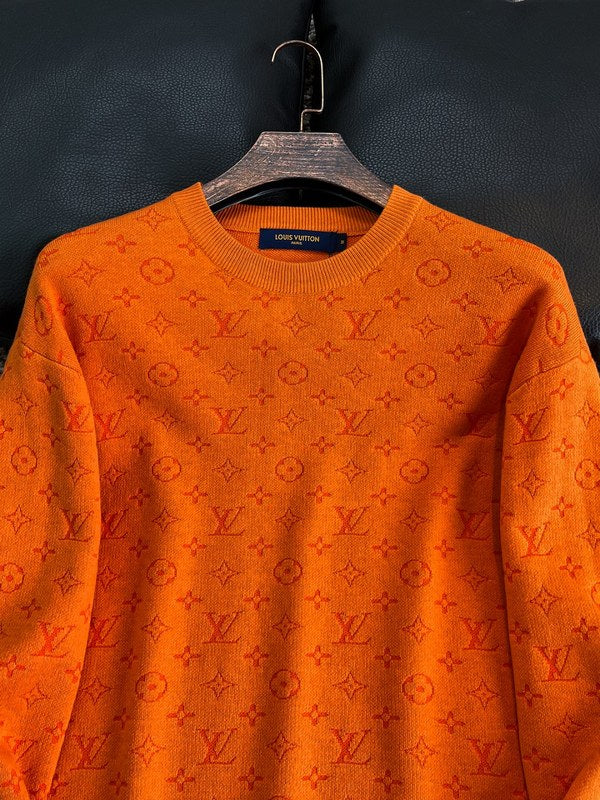 Full styled look of Louis Vuitton luxury clothing with monogram-inspired silhouette