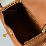 Close-up detail of poised bag design