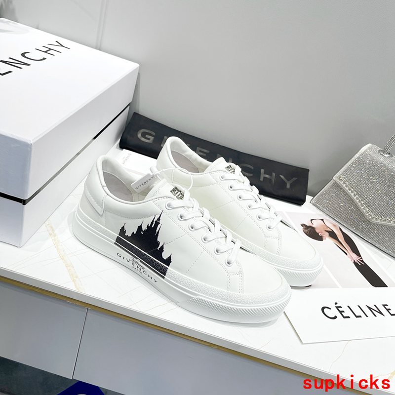 Givenchy Burgundy Slip-On Sneakers - Lifestyle Styling Shot