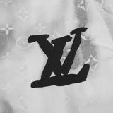 Flat lay presentation of Louis Vuitton luxury clothing with logo-detail design