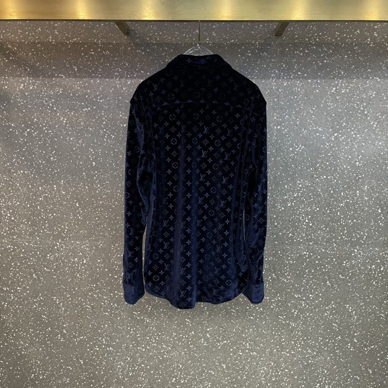 Close-up detail shot of Louis Vuitton luxury clothing with everyday silhouette