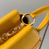 Handle and strap detail of elevated chic women's handbag – women's luxury handbag