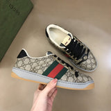 Gucci soft grey luxury sneakers view 7 chunky sole construction